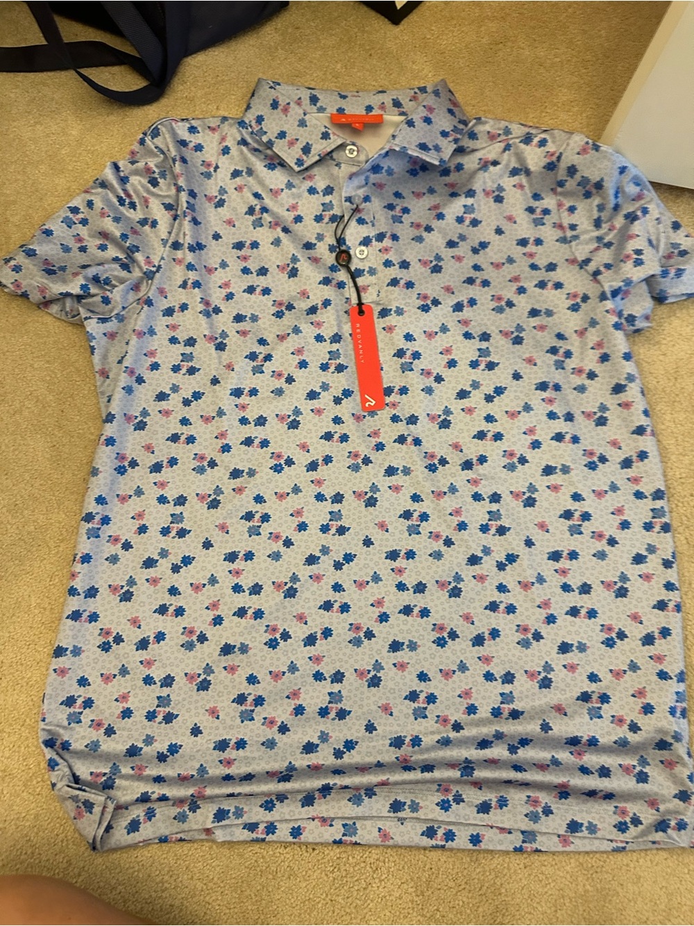 Redvanly Mens Golf Polo Short Sleeve Shirt. NWT Size Large